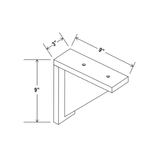 White Shaker Corbel