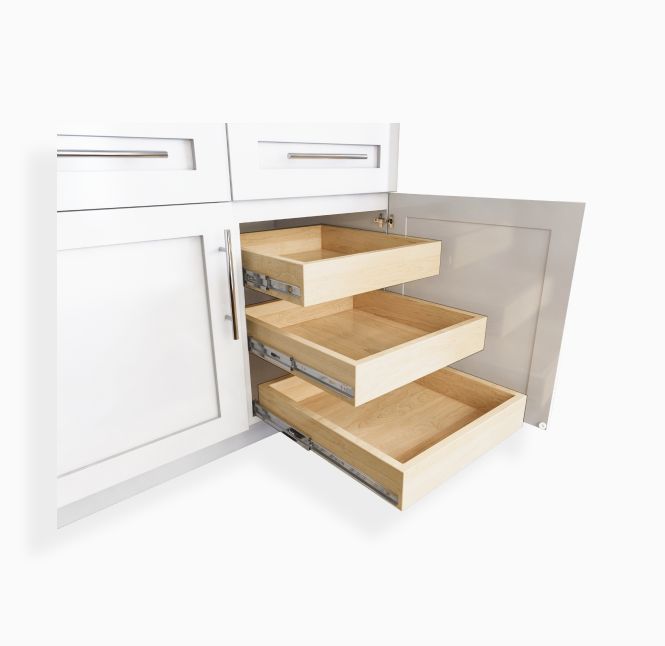 White Shaker Roll Out Tray