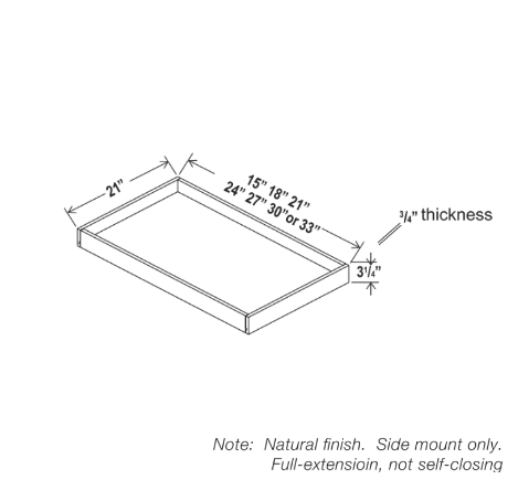 White Shaker Roll Out Tray