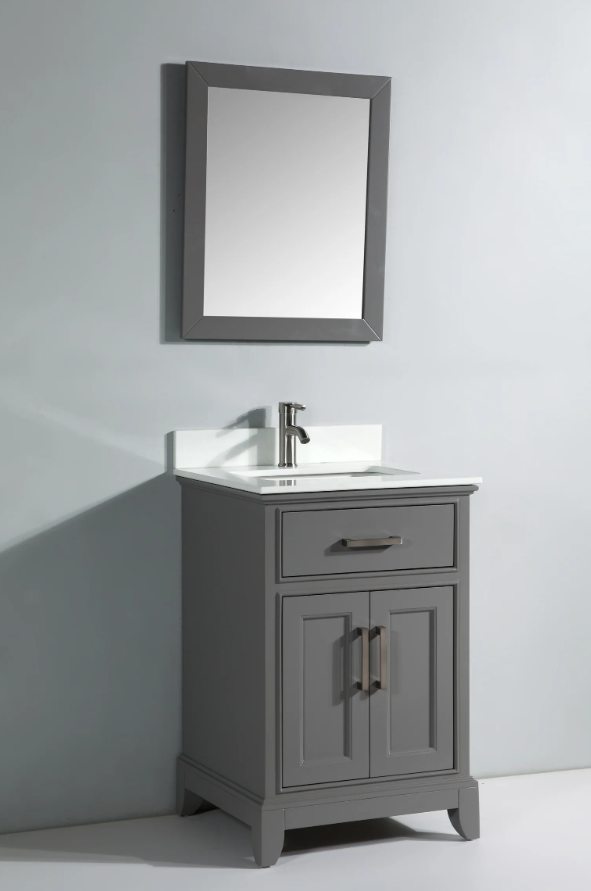 Conjunto de tocador de baño con lavabo individual Genoa de 30"