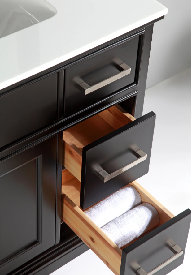 Conjunto de tocador de baño con lavabo individual Genoa de 36"