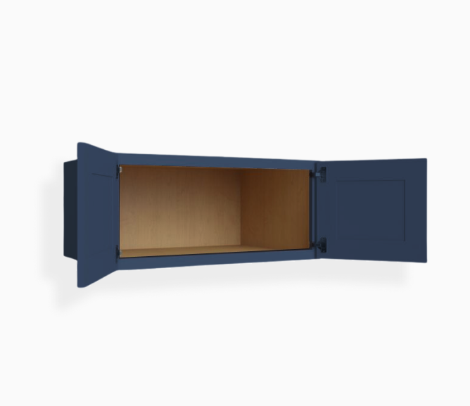 Refrigerador de pared azul marino Shaker de 36″ de ancho
