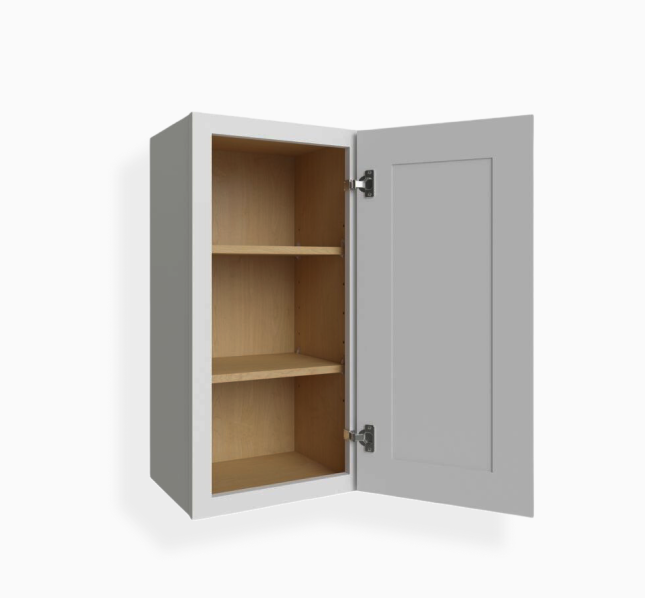 Gabinete de pared de una puerta gris Shaker de 30″ de alto