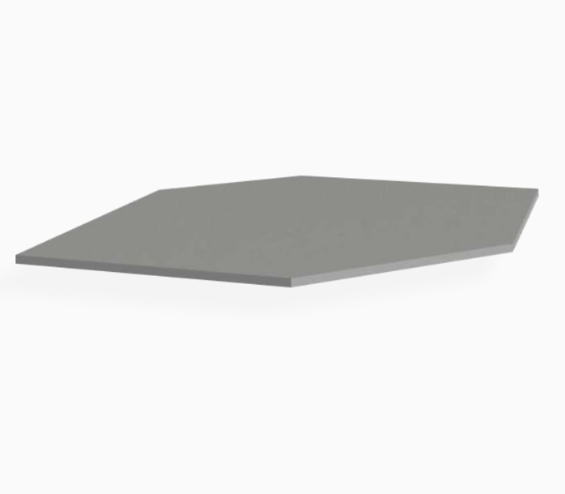 Gray Shaker Corner Sink Front Floor