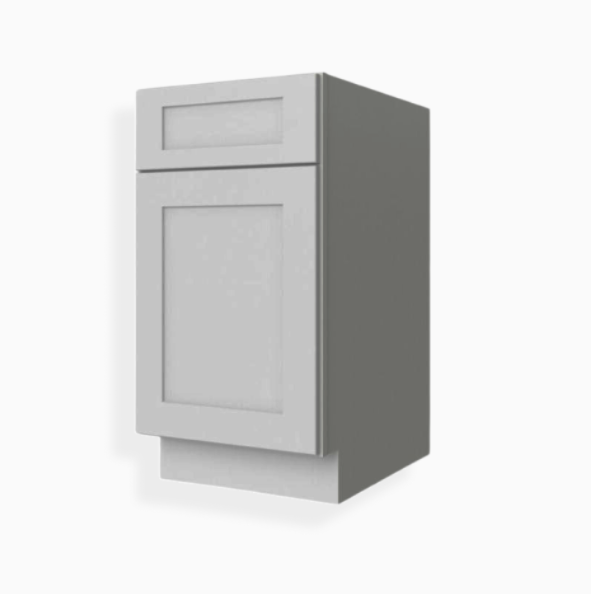 Gray Shaker Base Waste Basket Cabinet