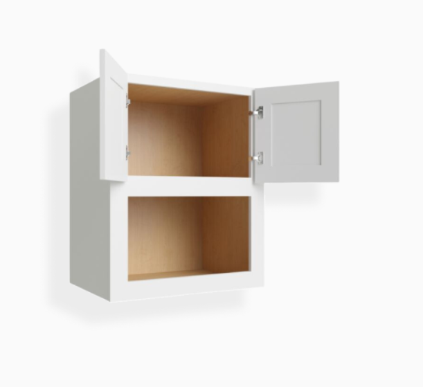 White Shaker Microwave Wall Cabinet