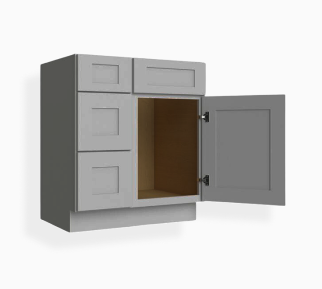 Gray Shaker 30″ W Vanity Combo with Drawers