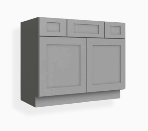 Gray Shaker Vanity Combo Cabinet
