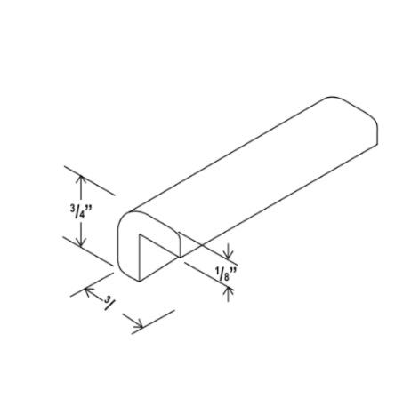 Gray Shaker Outside Corner Moulding