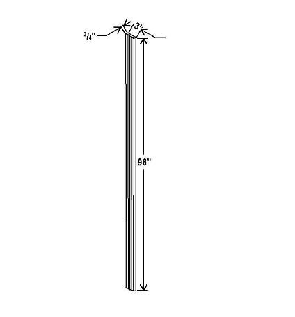 White Shaker Tall Fluted Filler