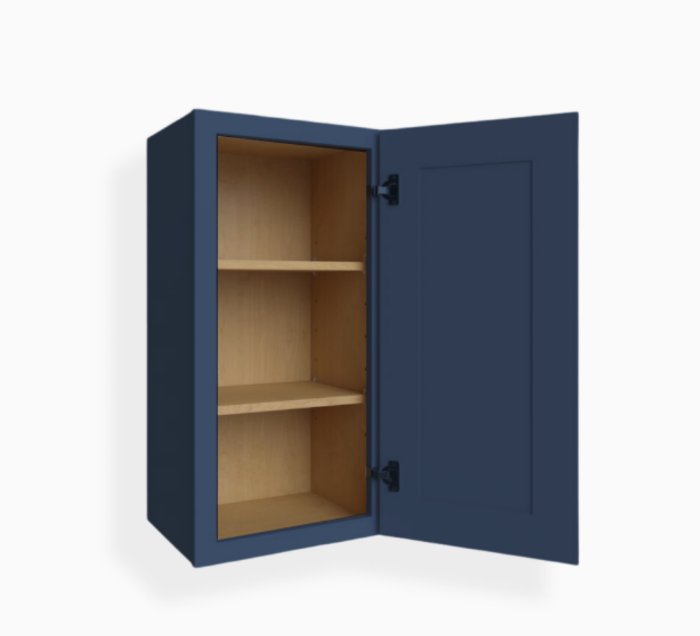 Navy Blue Shaker 30″ H Single Door Wall Cabinet