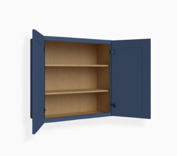 Navy Blue Shaker 30″ H Double Door Wall Cabinet