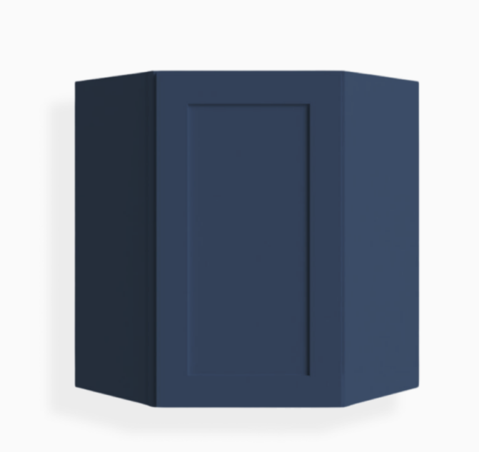 Navy Blue Shaker 24″ Diagonal Corner Wall Shelf