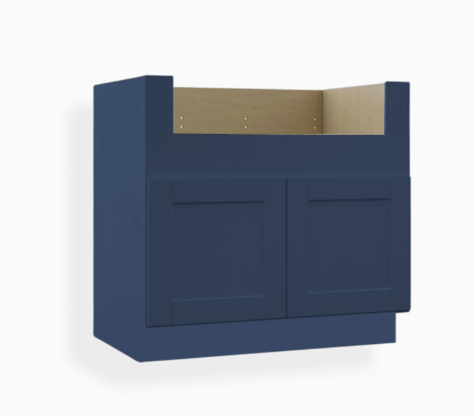 Navy Blue Shaker Farmhouse Sink Base