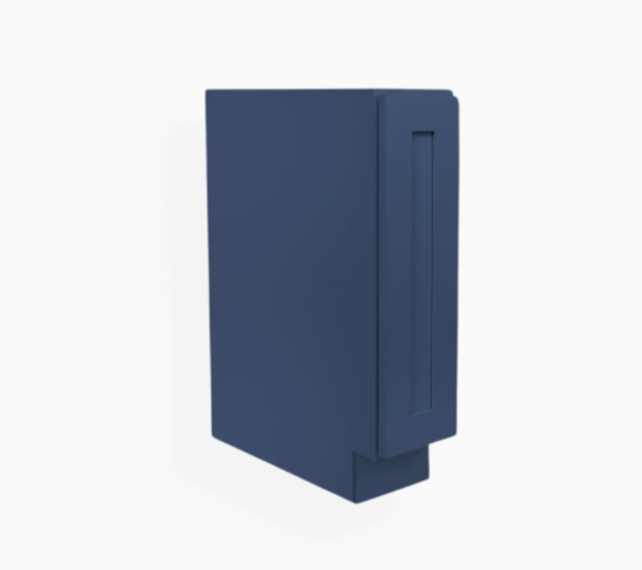Navy Blue Shaker Spice Pull Base Cabinet