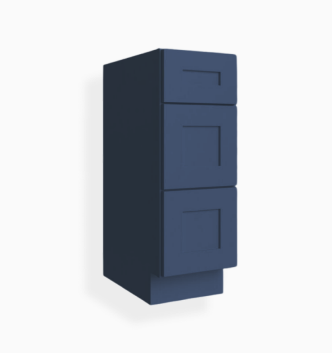 Navy Blue Shaker Vanity Drawer Base Cabinet