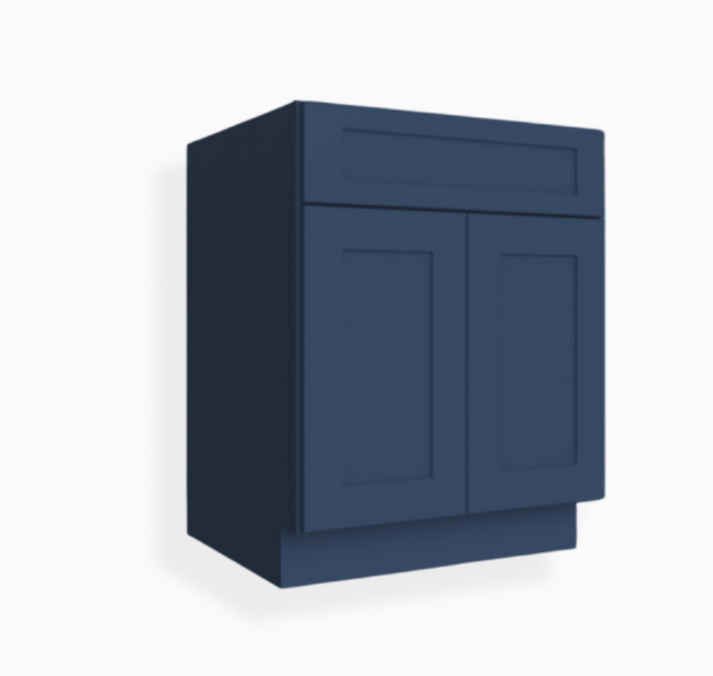 Navy Blue Shaker Base Cabinet with Double Doors