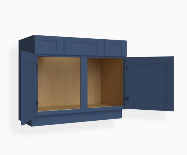 Navy Blue Shaker Vanity Combo Cabinet