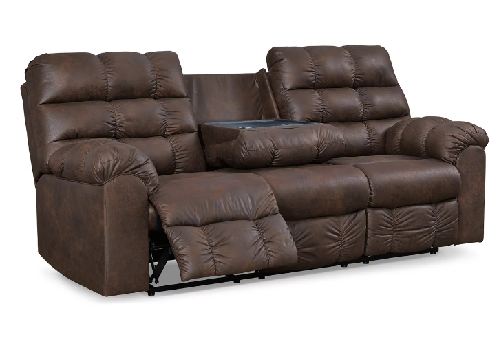 Derwin Manual Reclining Sofa with Drop Down Table