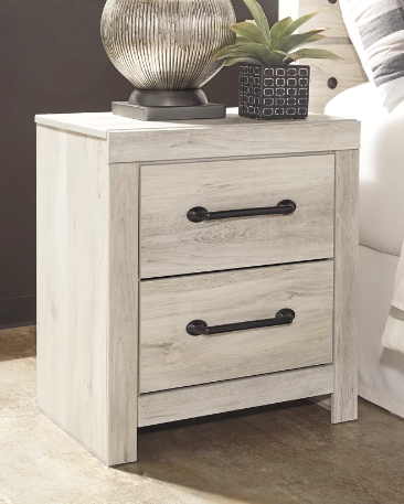 Cambeck Twin Panel Bed with 2 Storage Drawers with Mirrored Dresser and 2 Nightstands