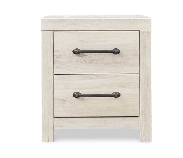 Cambeck Twin Panel Bed with 2 Storage Drawers with Mirrored Dresser and 2 Nightstands