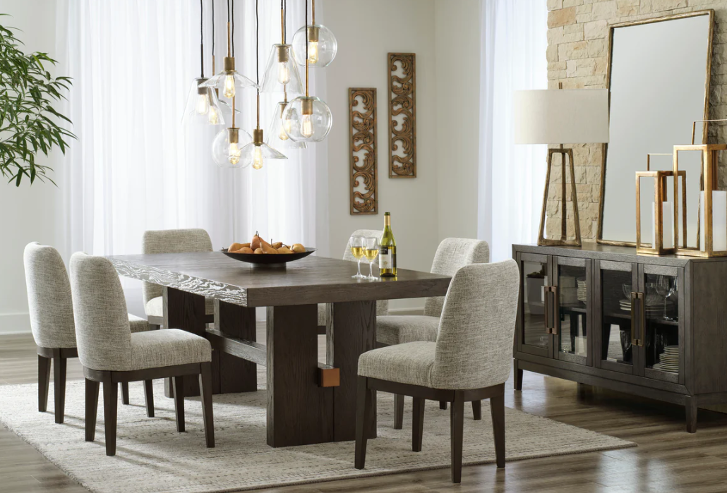 Burkhaus Dark Brown Extendable Dining Set