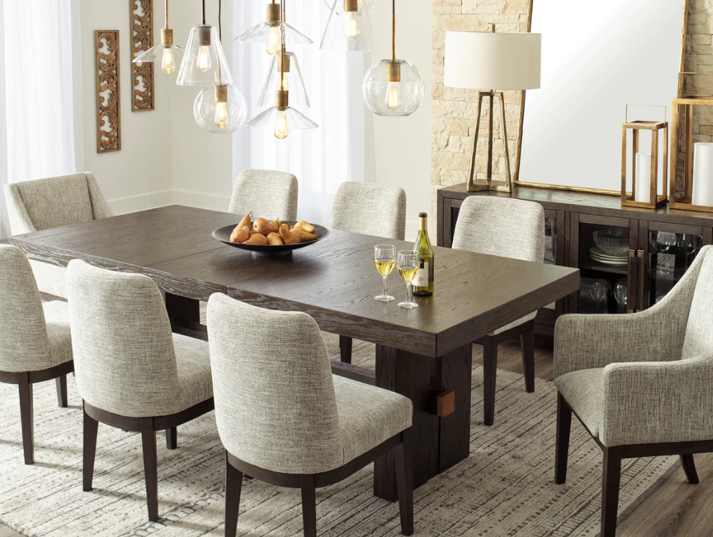 Burkhaus Dark Brown Extendable Dining Set