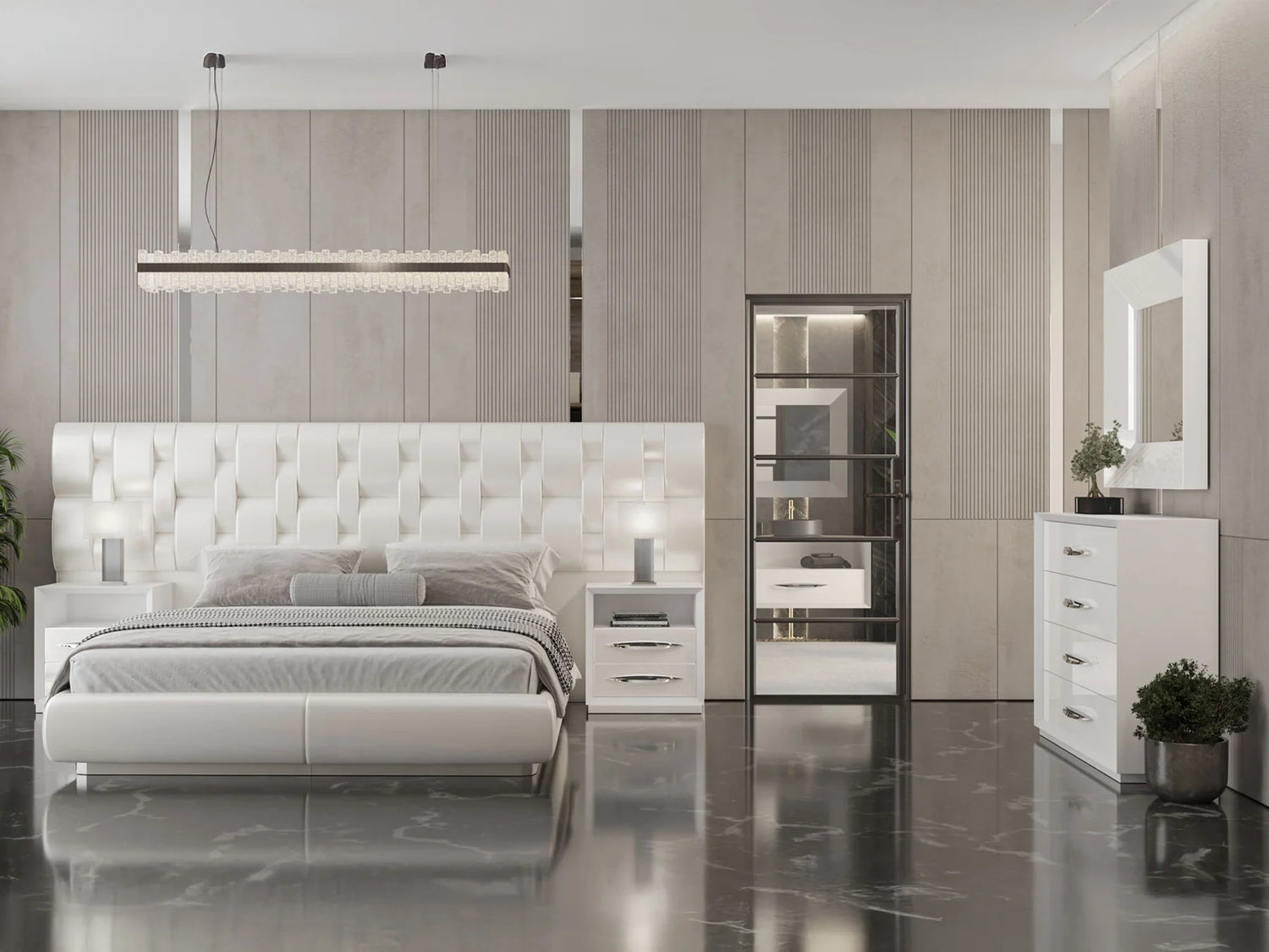 Emporio White Bedroom Set