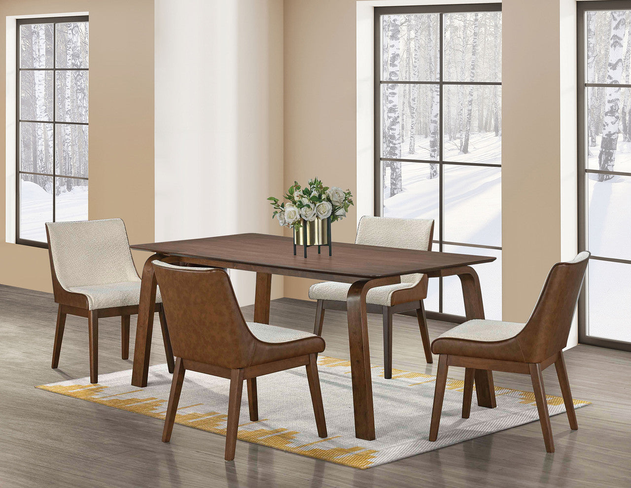 Viken 5 Pieces Dining Table Set