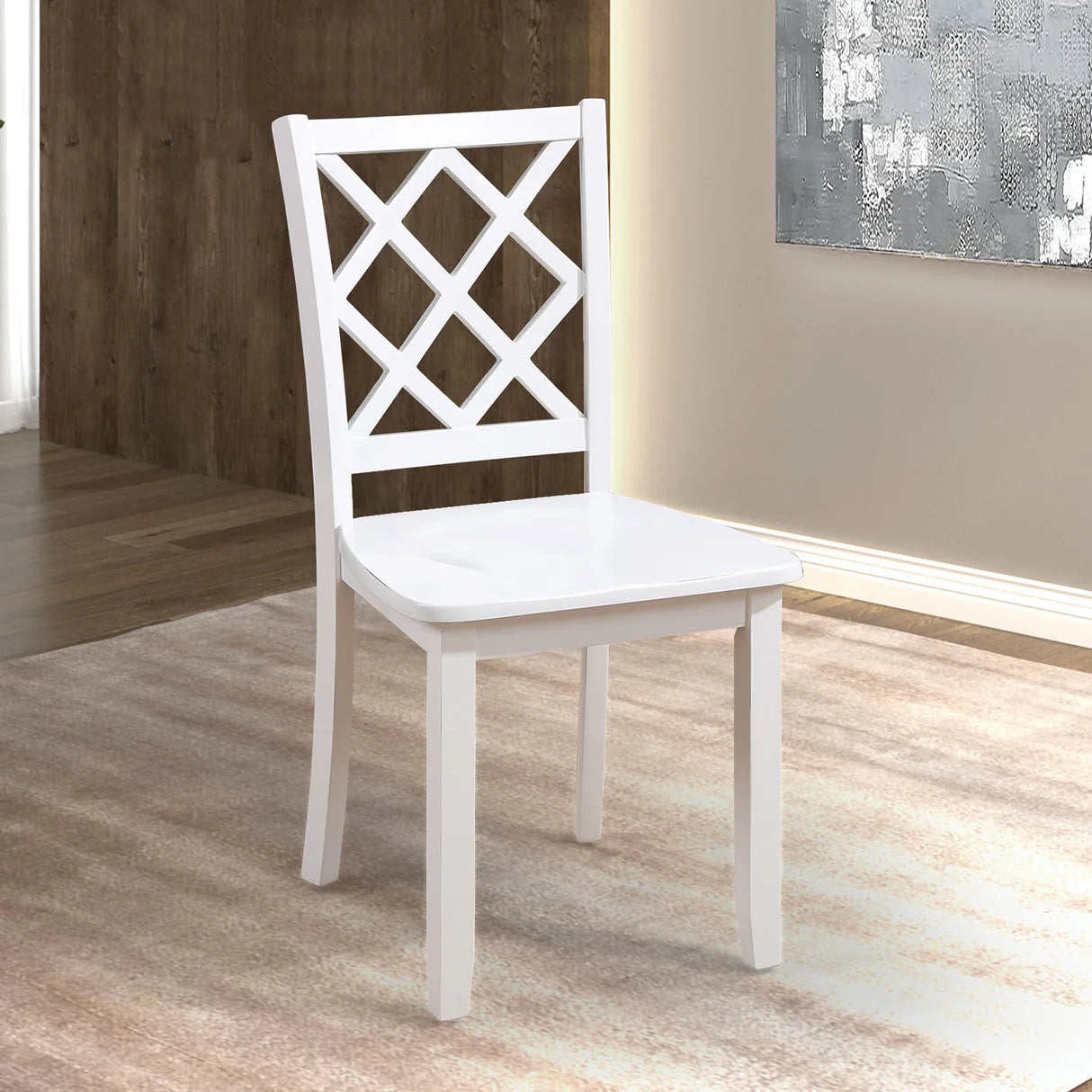 Yamhill White 5 Pieces Dining Table Set