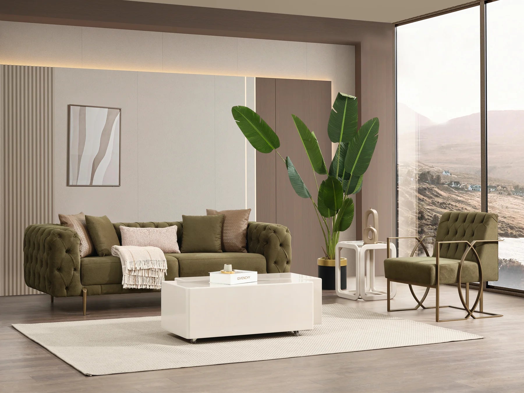 Juego de sala de estar Bixler Olive