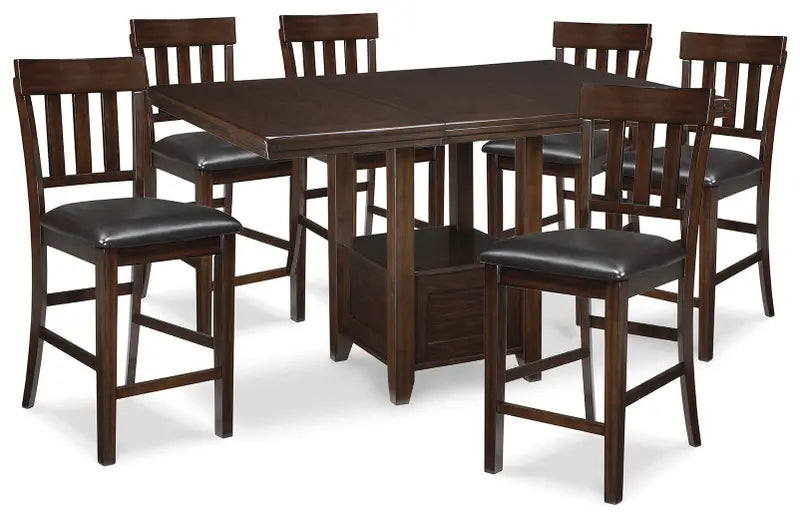 Haddigan Dark Brown Counter Height Set