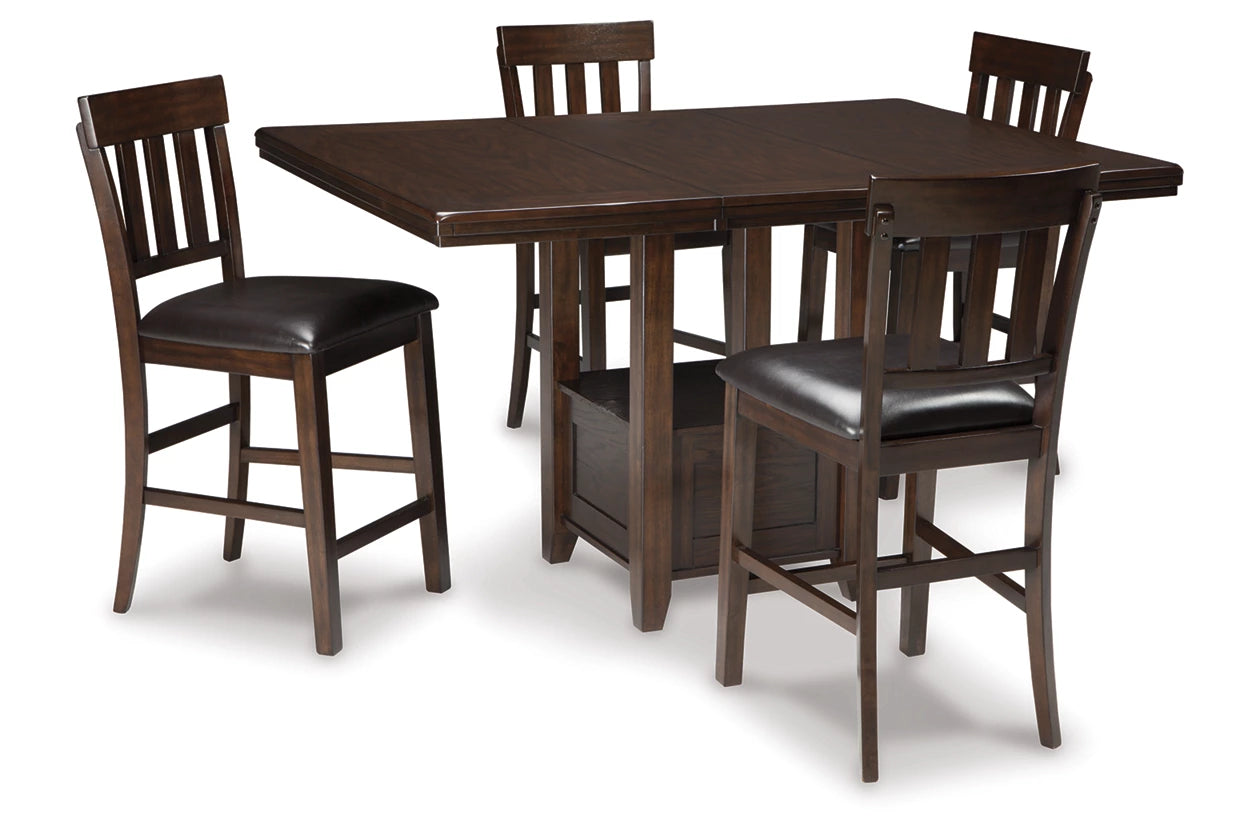 Haddigan Dark Brown Counter Height Set