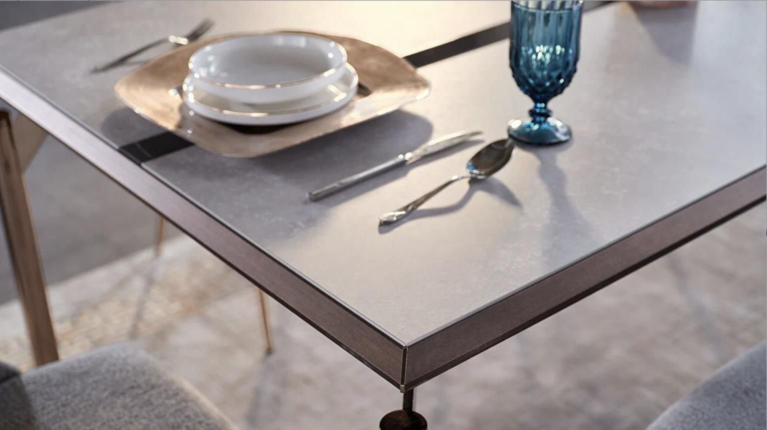 Mesa de comedor y 6 sillas color gris Habana