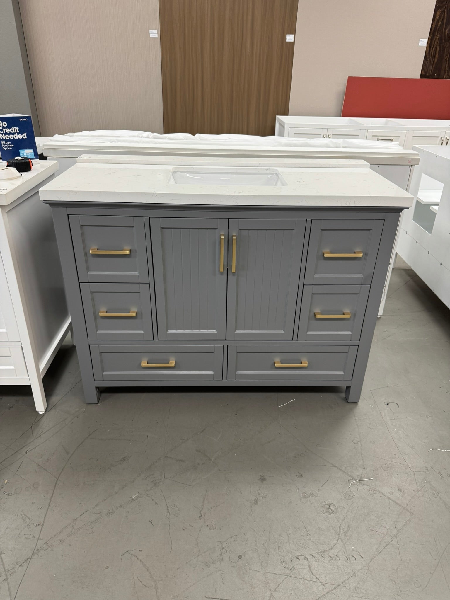 Mueble de lavabo individual Carrar de 48 pulgadas