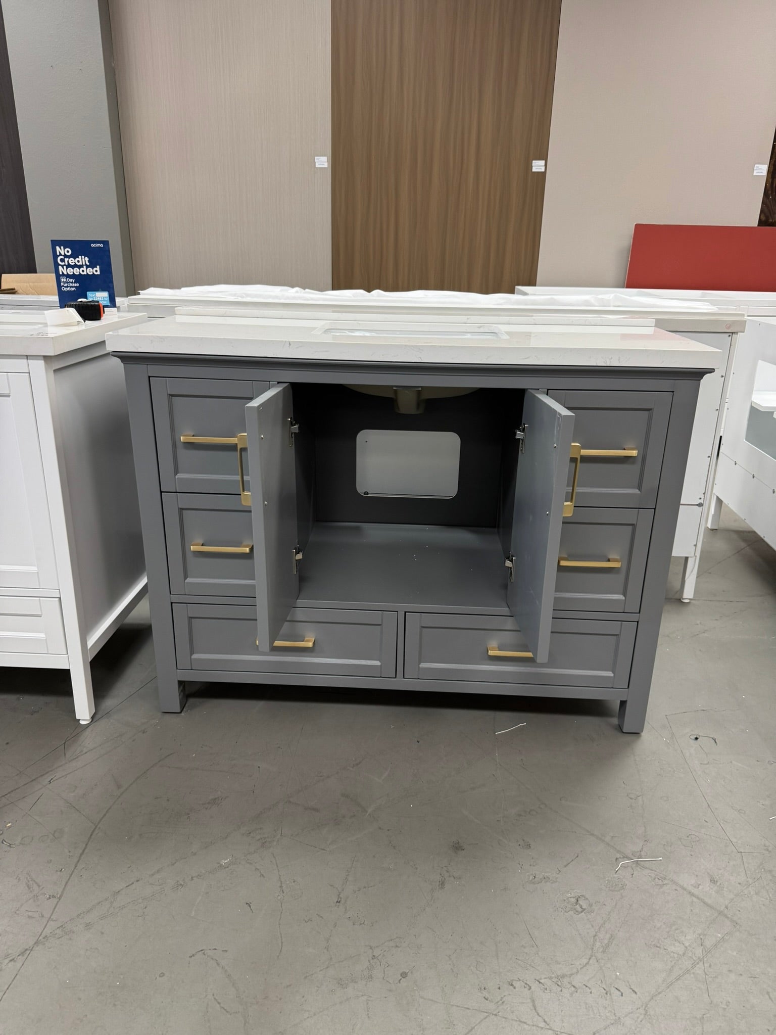 Mueble de lavabo individual Carrar de 48 pulgadas