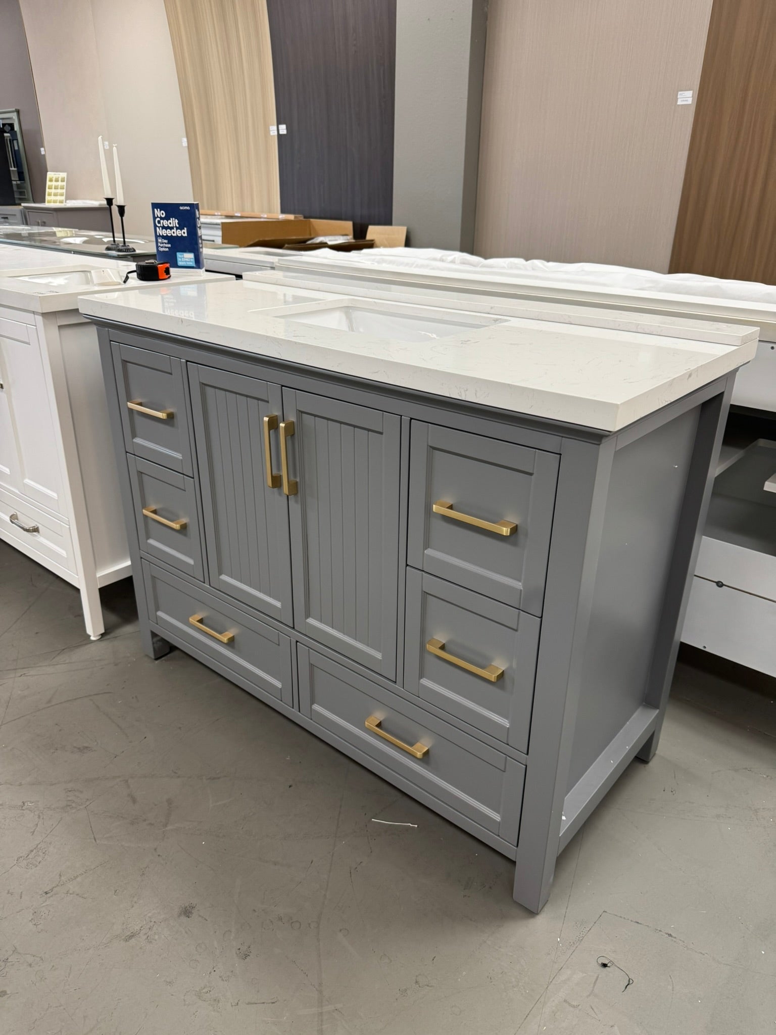 Mueble de lavabo individual Carrar de 48 pulgadas