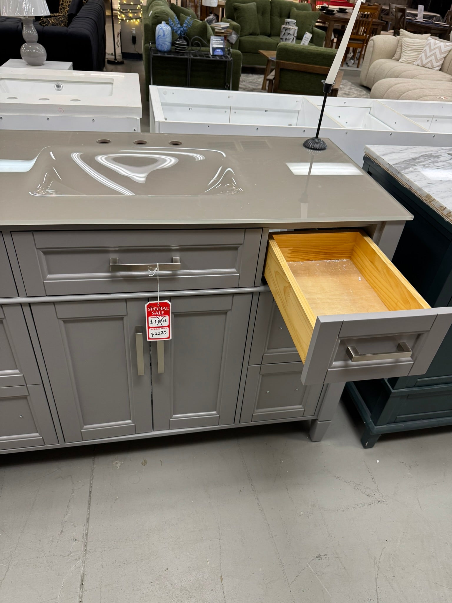 Mueble de lavabo individual Savona de 48 pulgadas