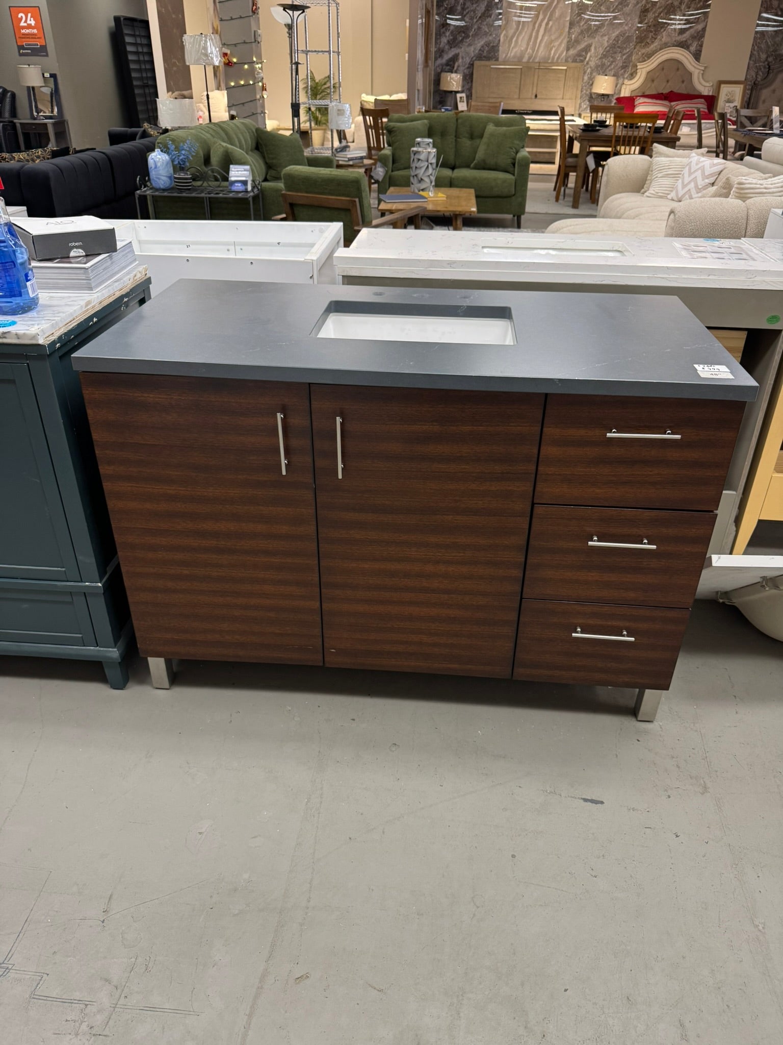 Mueble de lavabo individual James Martin de 48 pulgadas