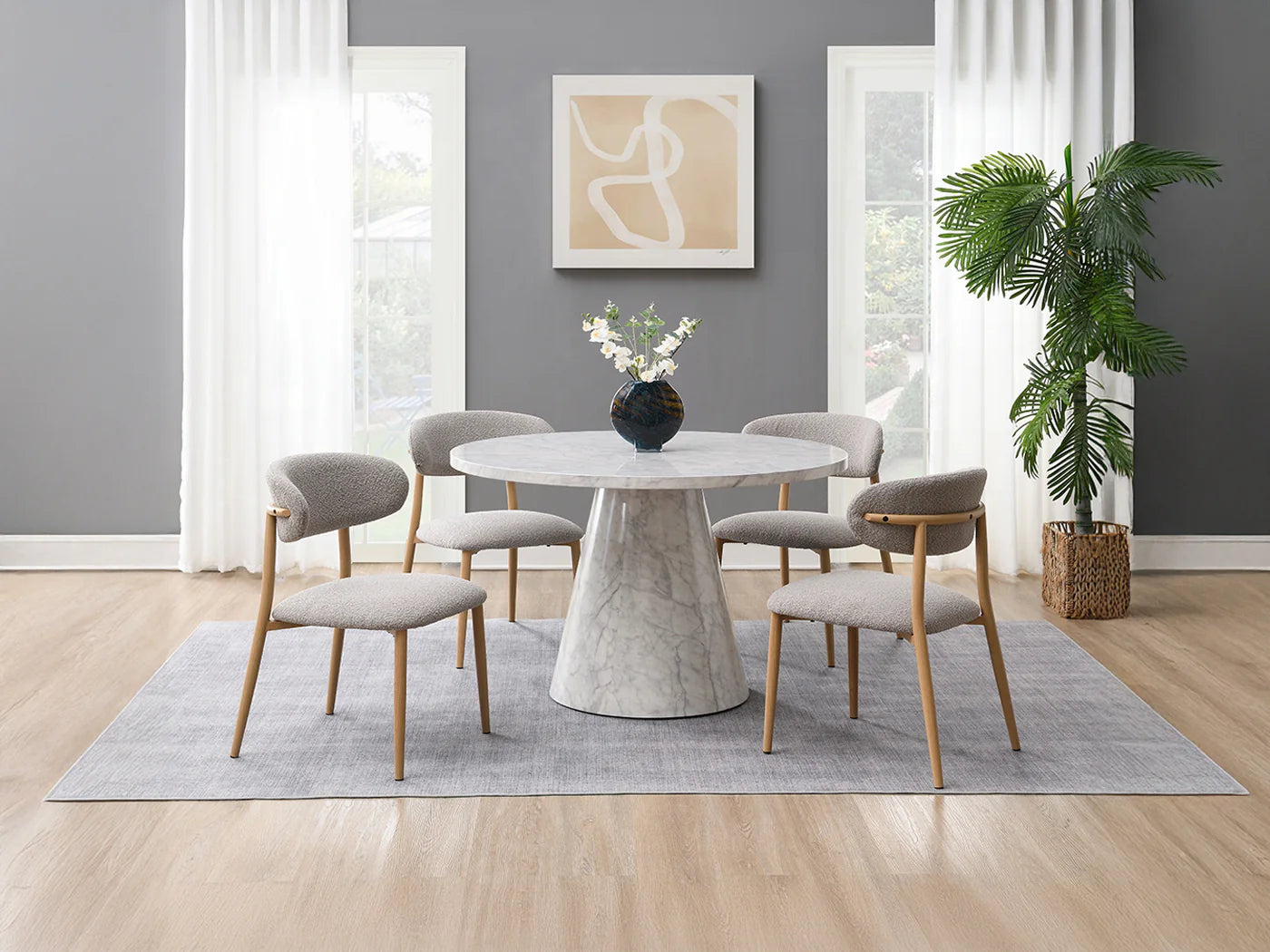 Sofá seccional de dos piezas Lindyn color marfil