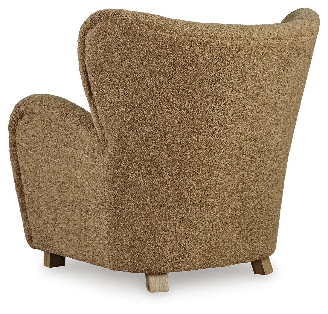Larbell Camel Wingback Accent Chair