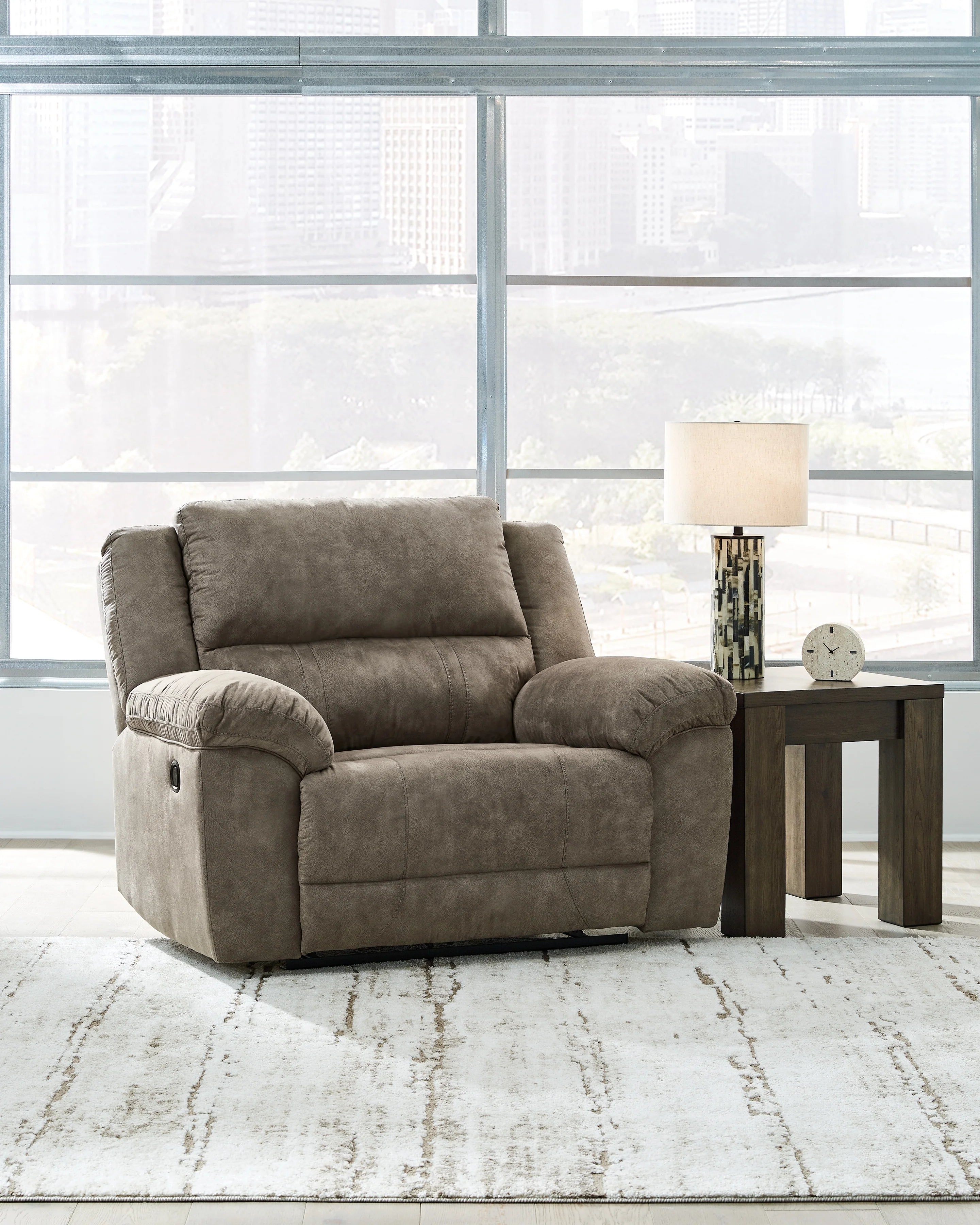 Laresview Fossil Gray Reclining Living Room Set