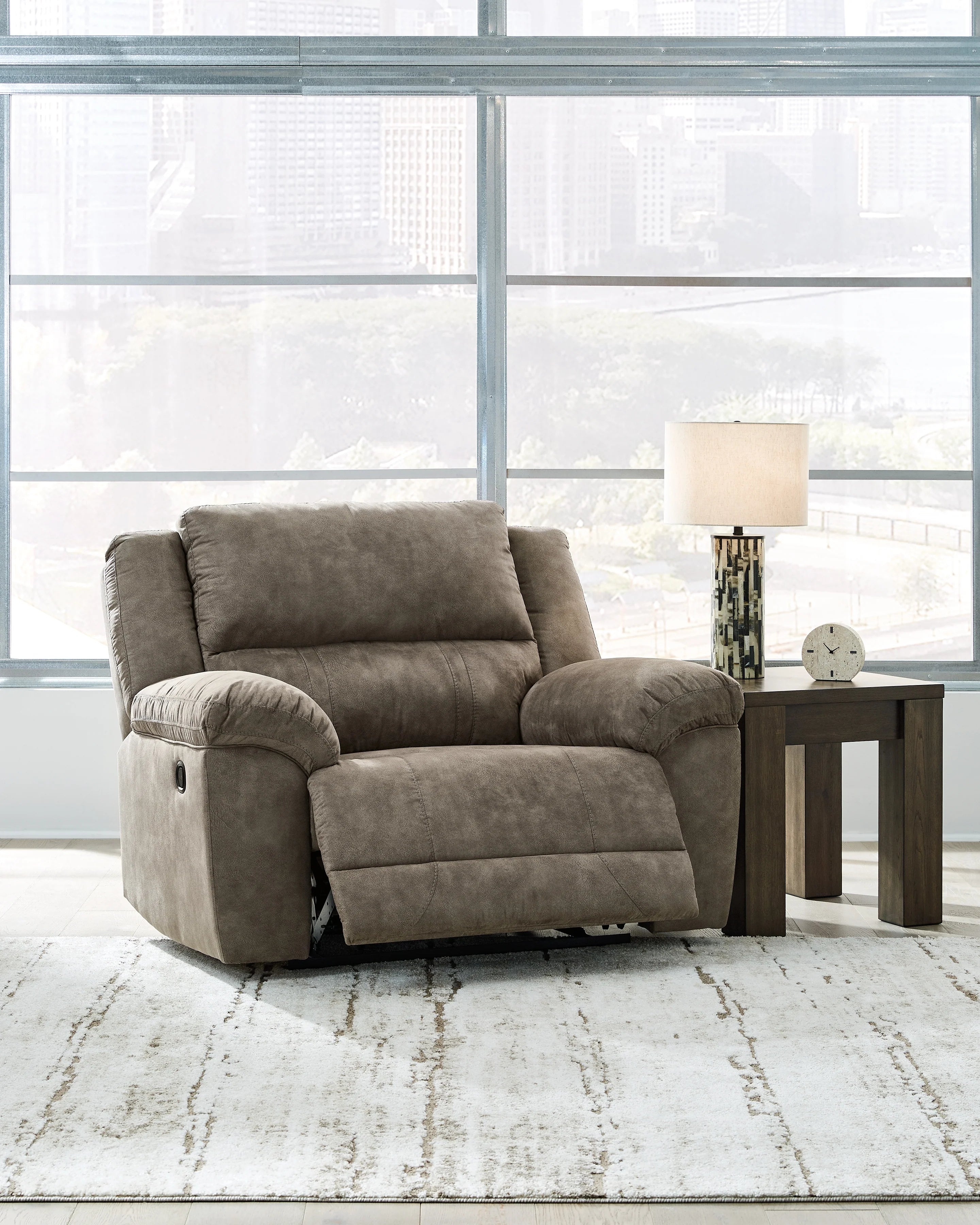 Laresview Fossil Gray Reclining Living Room Set