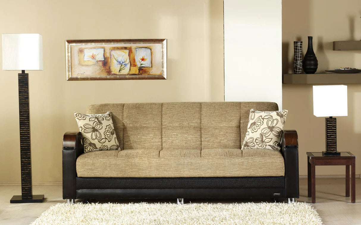 Luna Fulya Brown Living Room Set