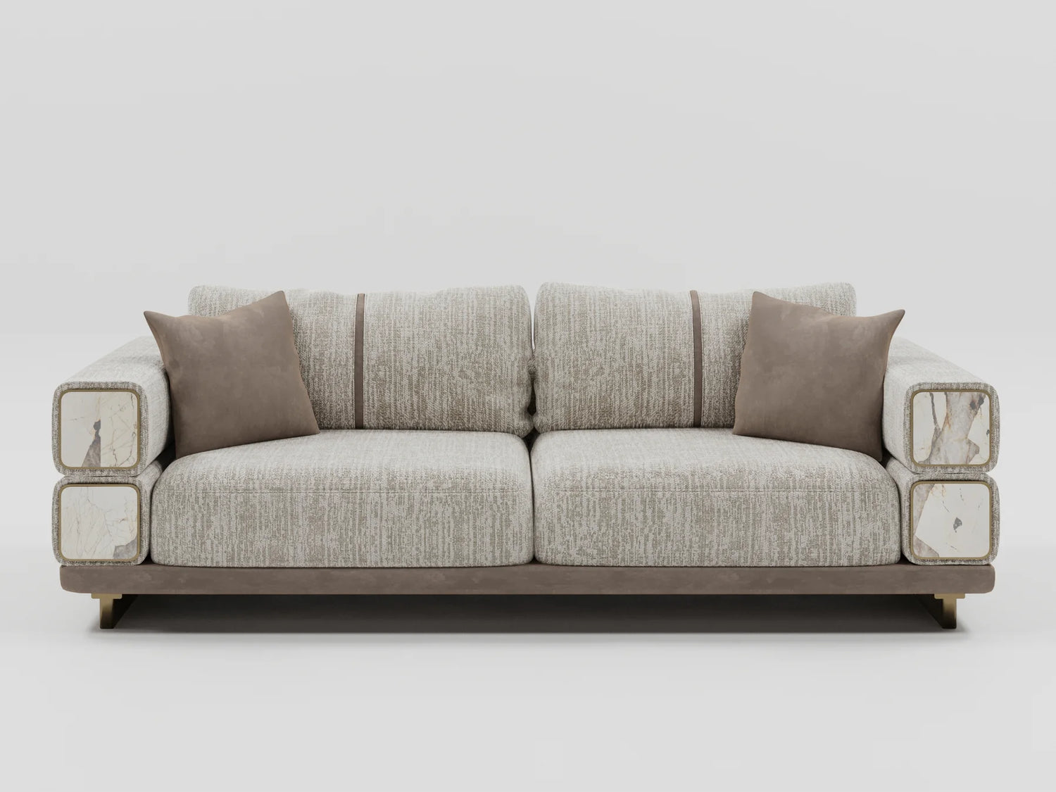 Sofá seccional de dos piezas Lindyn color marfil