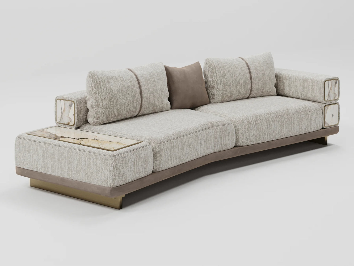 Sofá seccional de dos piezas Lindyn color marfil