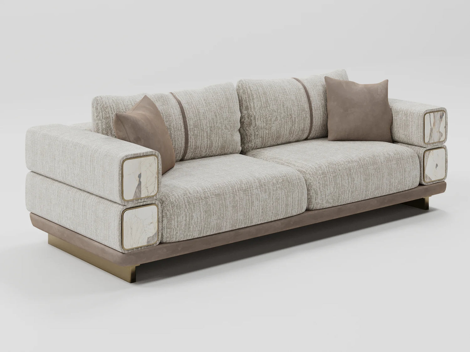 Sofá seccional de dos piezas Lindyn color marfil