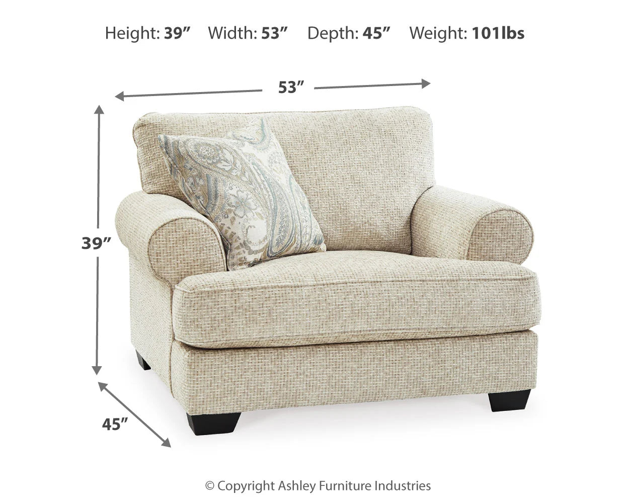 Monaghan Sandstone 4-Pieces Living Room Set