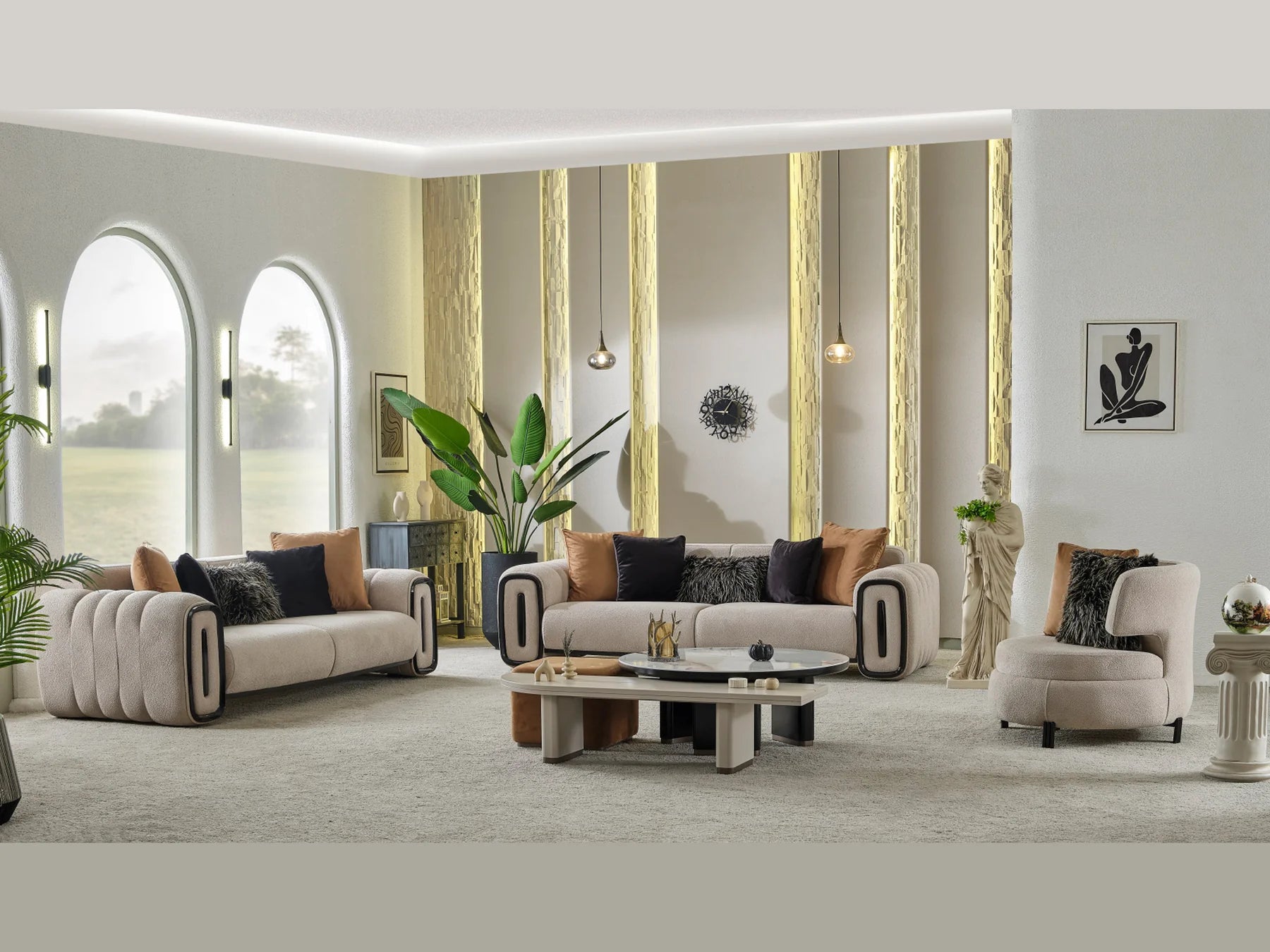 Juego de sala de estar Bixler Olive