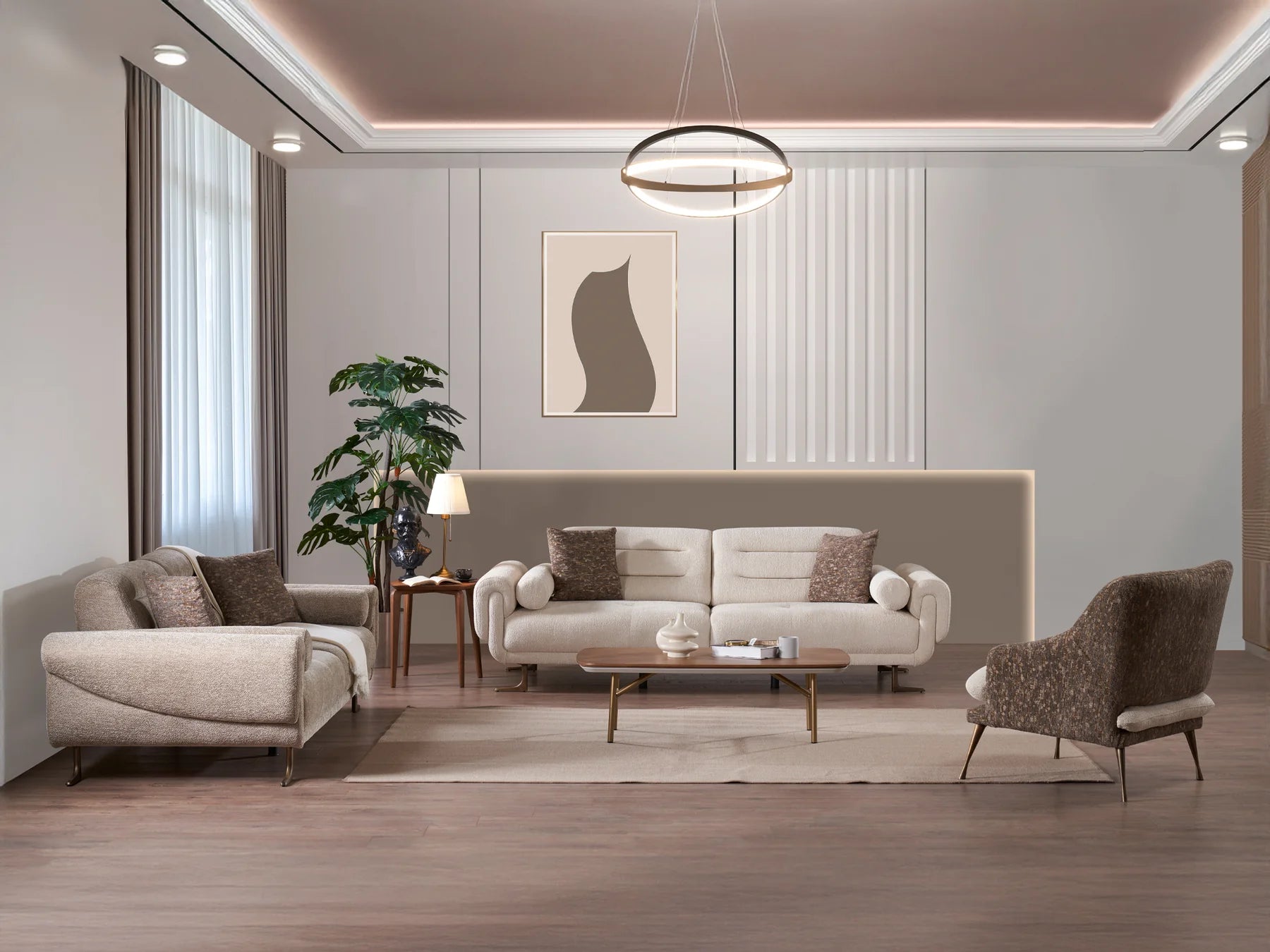 Juego de sala de estar Bixler Olive